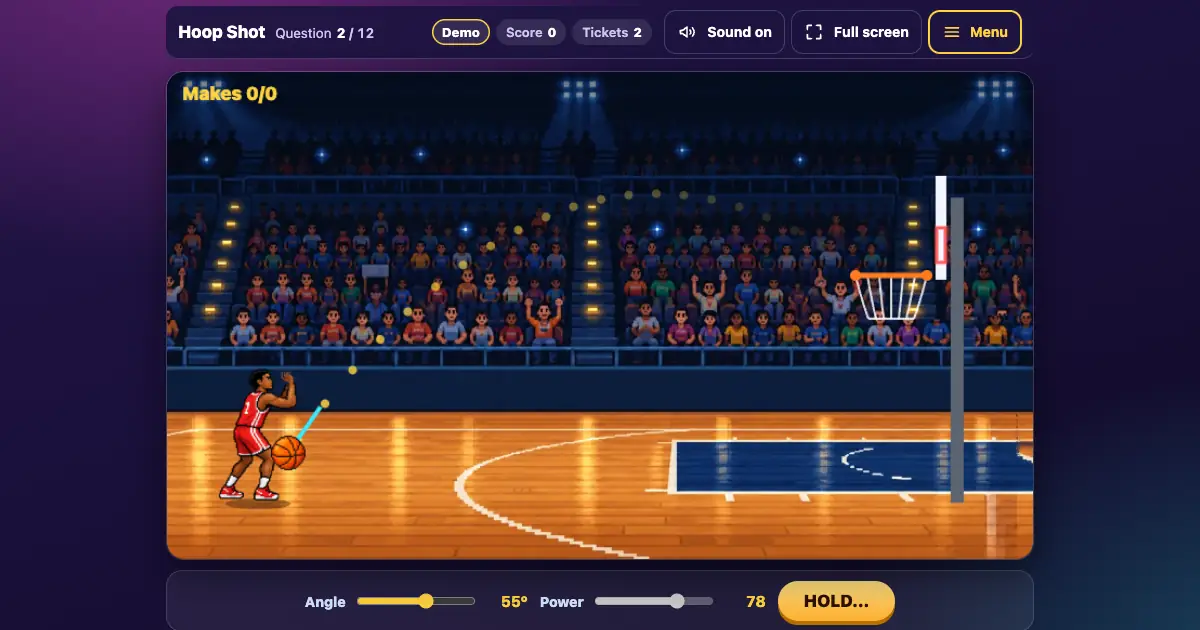 Hoop Shot, the most widely played Arcade game